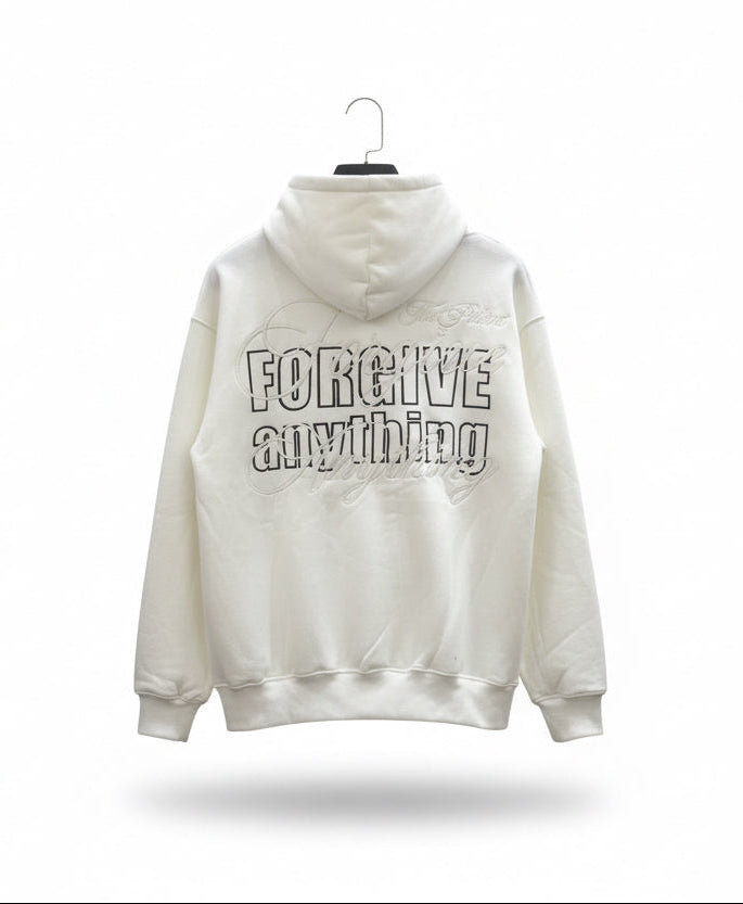 Hoodie - Forgive Anything blanc